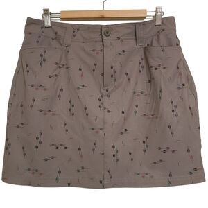 Eddie Bauer | Women's Gray and Multi-Color Print Adventurer 2.0 Skorts (Size 10)